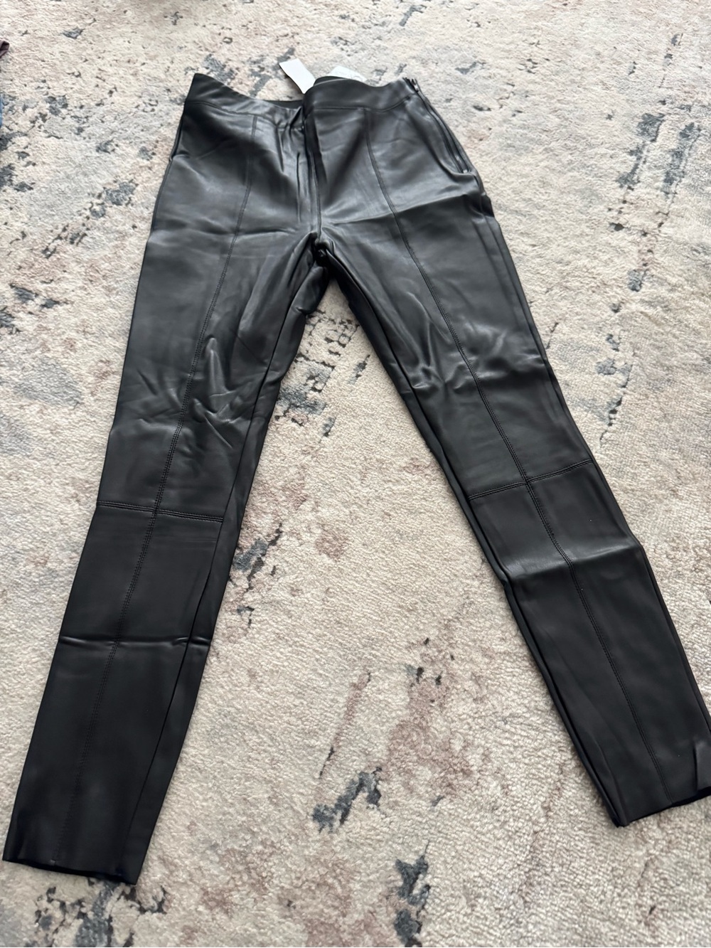 Women’s TopShop Black Leather Pants - Sleek Stretch Fit